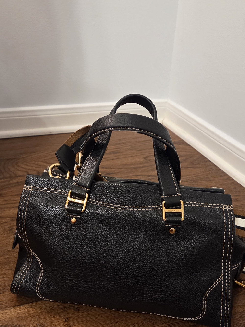 Marc Jacobs Black Satchel with Gold Hardware - Picture 5 of 16